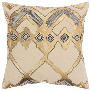 Rizzy Home Geometric 20" Down Filled Pillow in Natural, , large