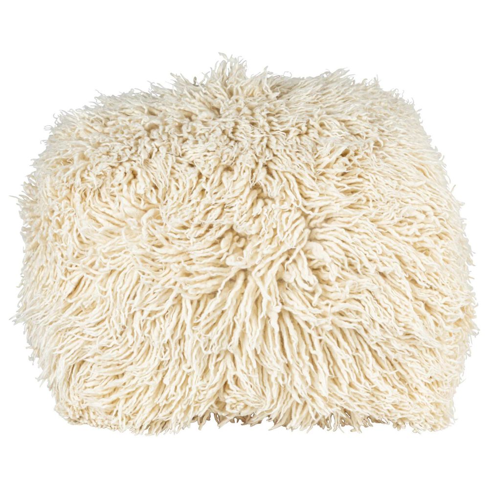 Teak Interiors Meadow Square Pouf in Cream, , large