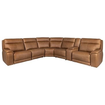 Simon Li 6-Piece Leather Power Reclining Sectional, , large