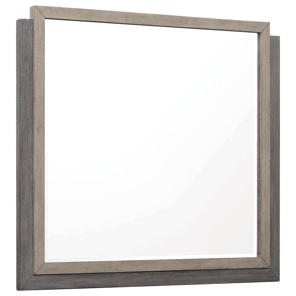 Nicolette Home Anderson Park Dark Rectangle Dresser Mirror in Moose Trail and Frontier Brown, , large