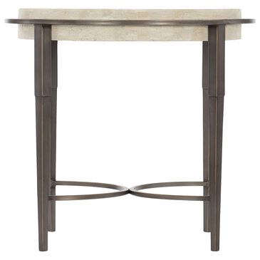Bernhardt Barclay Round Chairside Table in Antique Pewter, , large