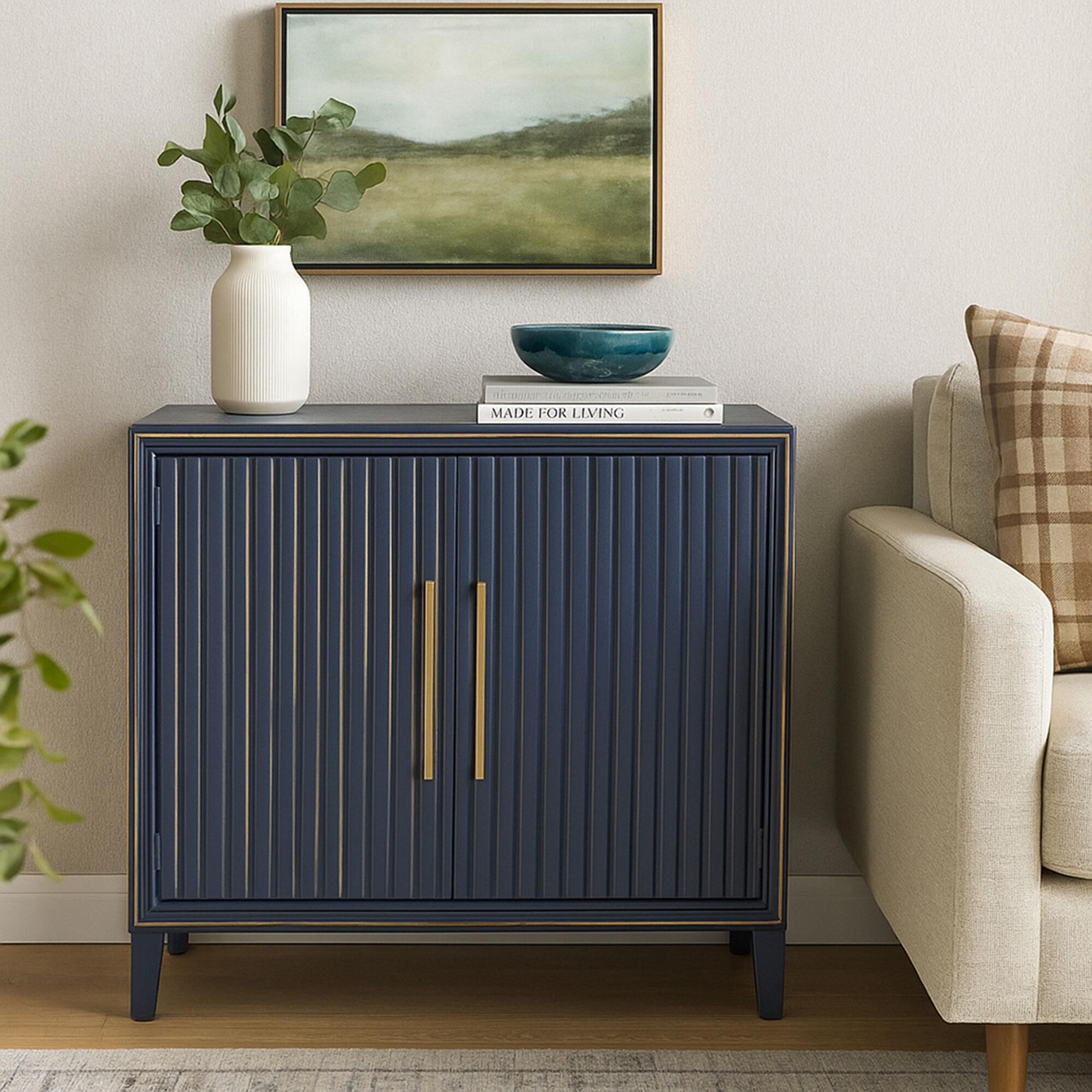 Rustic Root Riley Small Storage Cabinet in Blue