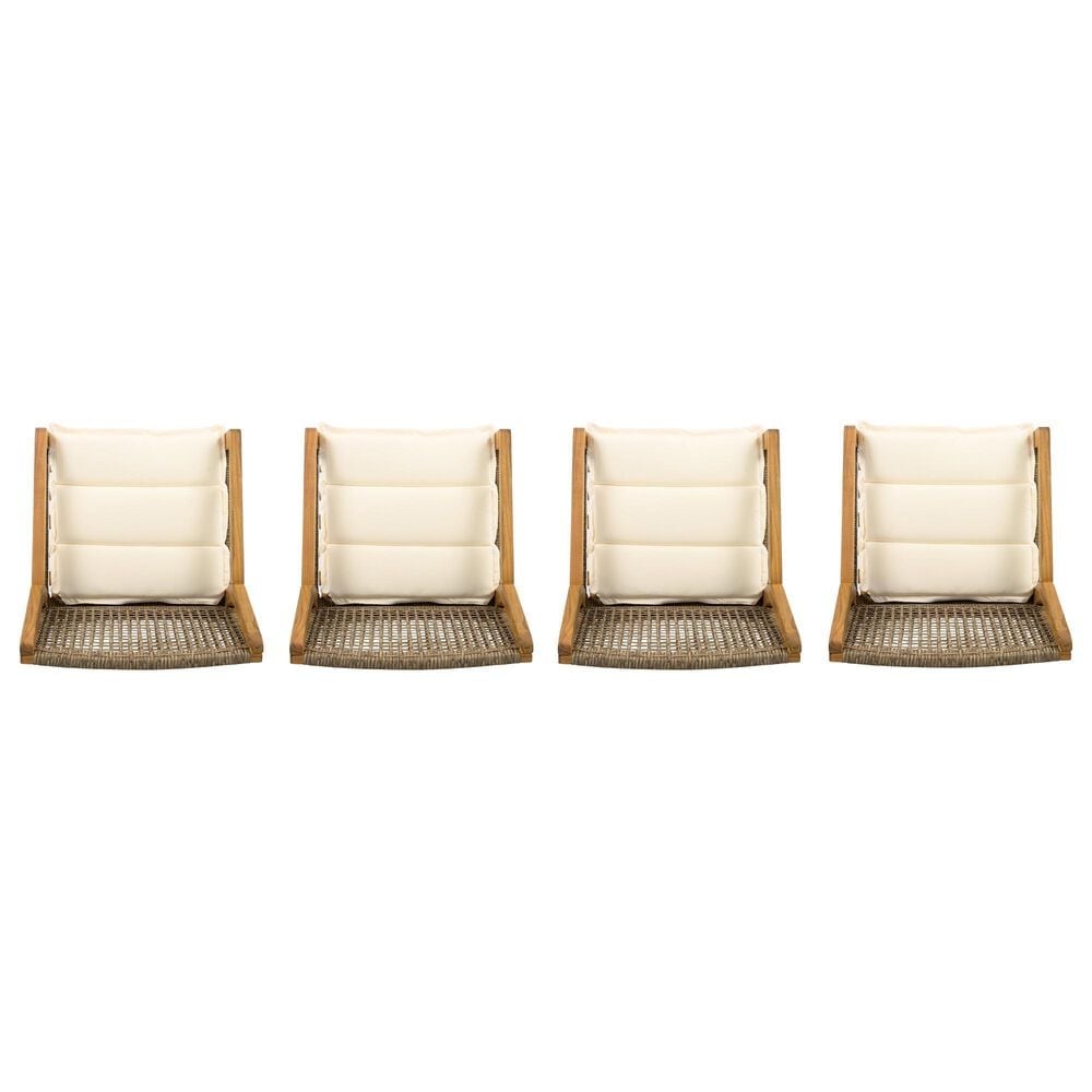 Hearth and Haven Outdoor Dining Chair in Cream (Set of 4), , large