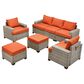 HOMLUX 7-Piece Modular Patio Conversation Set in Orange, , large