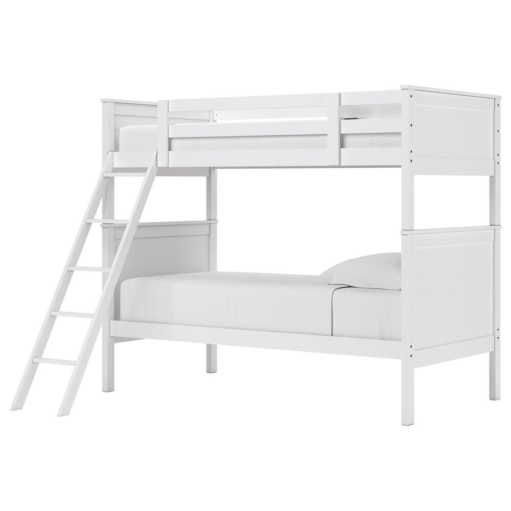 Ashley Nextonfort Twin over Twin Bunk Bed in White, , large