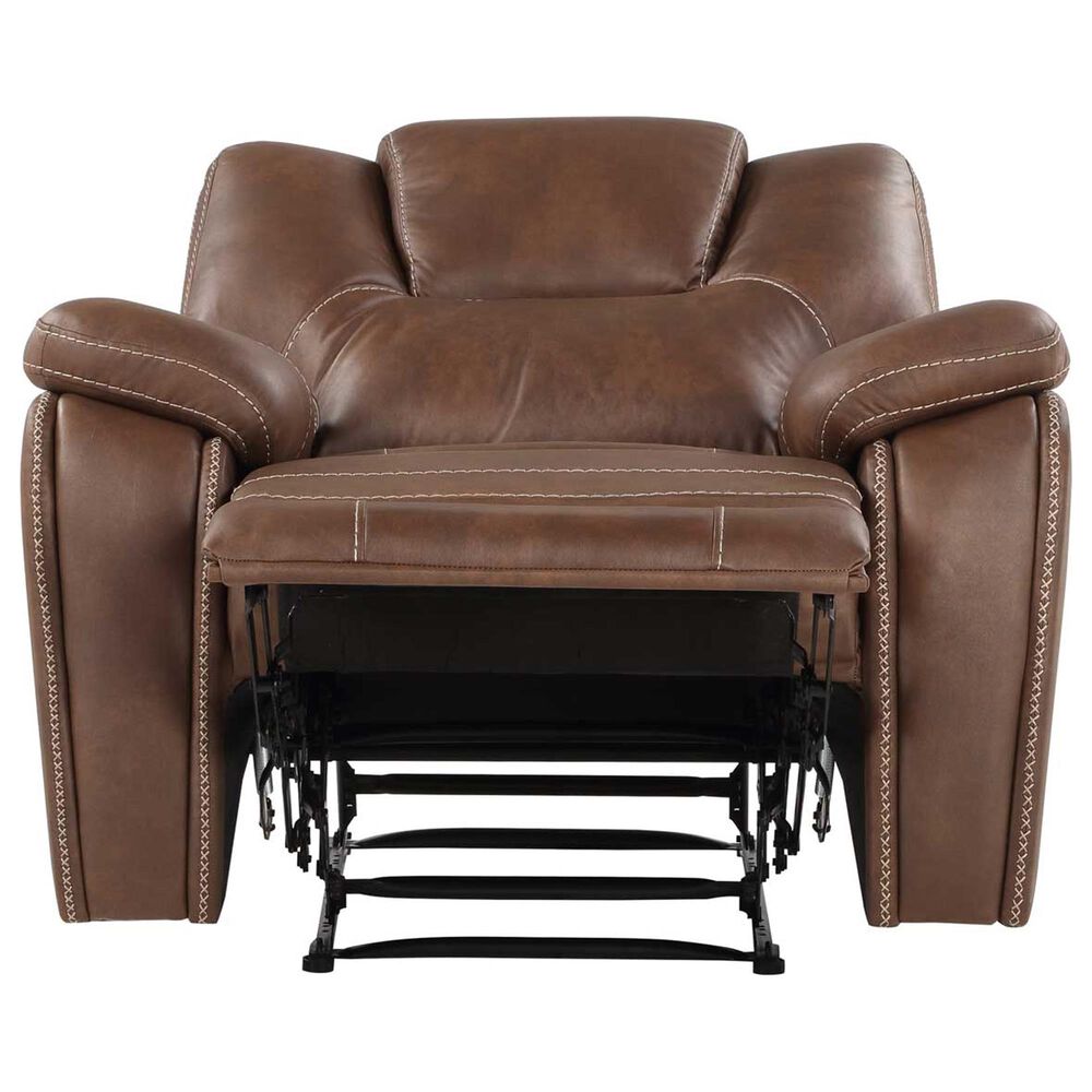 Steve Silver Katrine Manual Recliner in Chestnut Brown, , large
