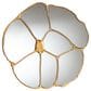 Baxton Studio Novia Flower Accent Wall Mirror in Antique Gold Leaf, , large