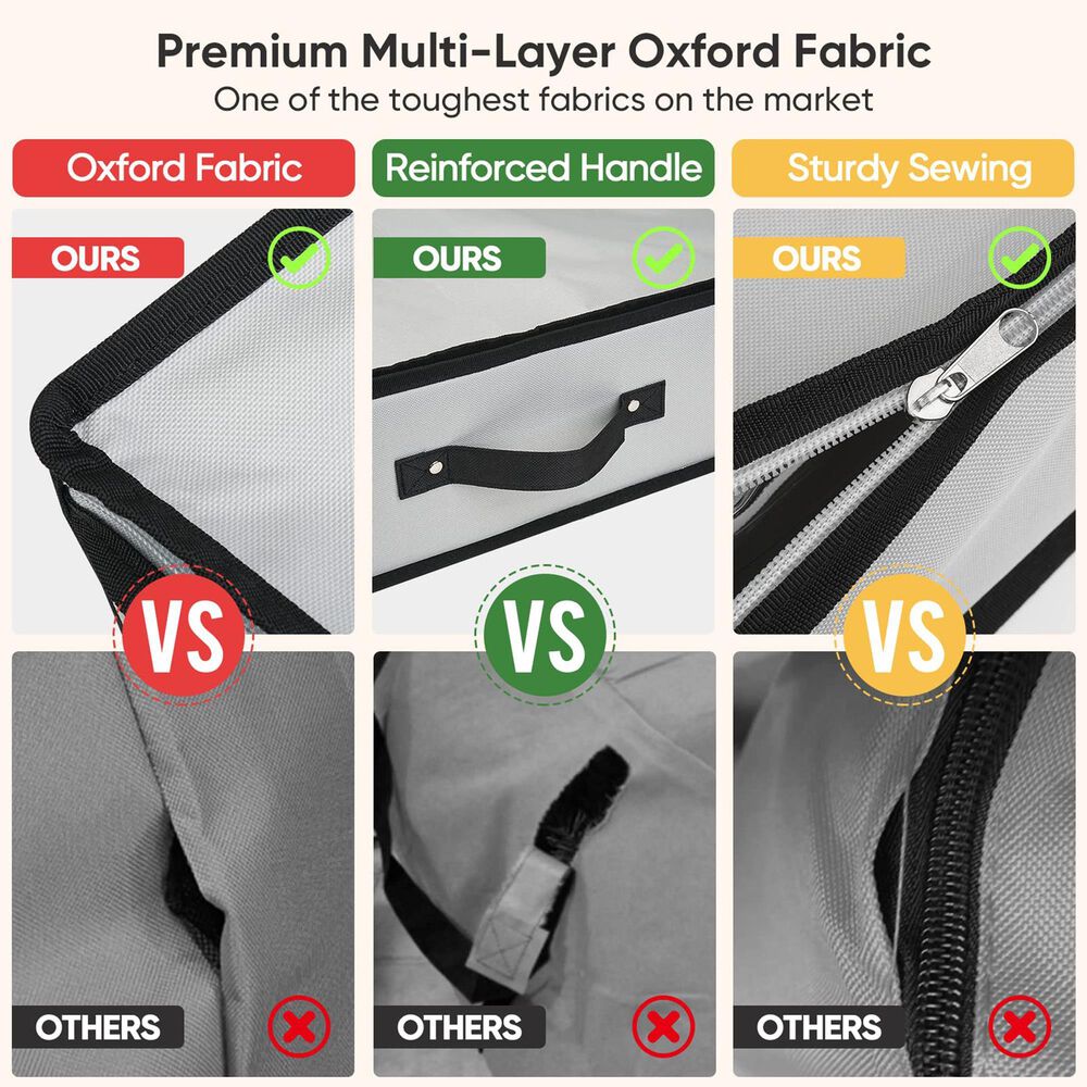 HOMLUX 40" Christmas Wrapping Paper Storage Organizer in Grey, , large