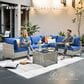HOMLUX 7-Piece Patio Conversation Set in Navy Blue, , large