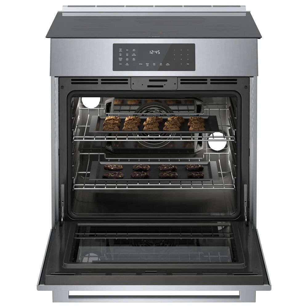 Bosch 800 Series 2-Piece Kitchen Package with 4.6 Cu. Ft. Induction Slide-in Range and 1.9 Cu. Ft. Over-The-Range Microwave in Stainless Steel, , large