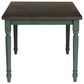 Linon Home Decor Willow Dining Table in Burnished Smoke and Teal - Table Only, , large