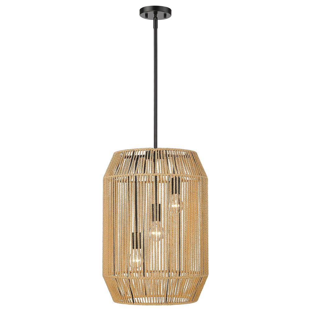 Golden Lighting Marlee 3-Light Pendant in Matte Black, , large