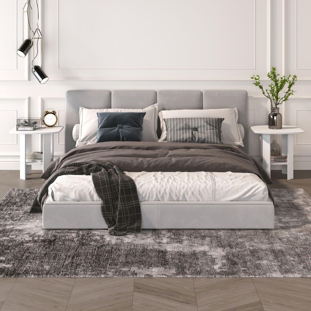 HOMLUX End Table in White (Set of 2), , large