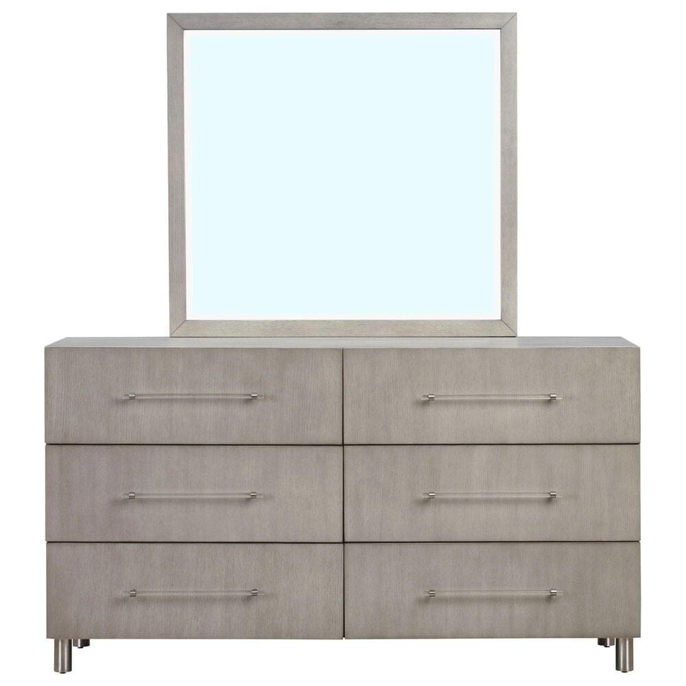 Urban Home Argento 6-Drawer Dresser and Mirror in Misty Grey, , large