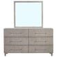 Urban Home Argento 6-Drawer Dresser and Mirror in Misty Grey, , large