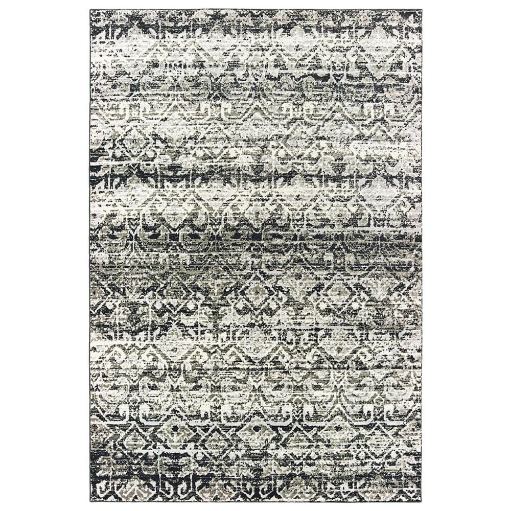 Oriental Weavers Bowen 42H 7"10" x 10"10" Grey Area Rug, , large