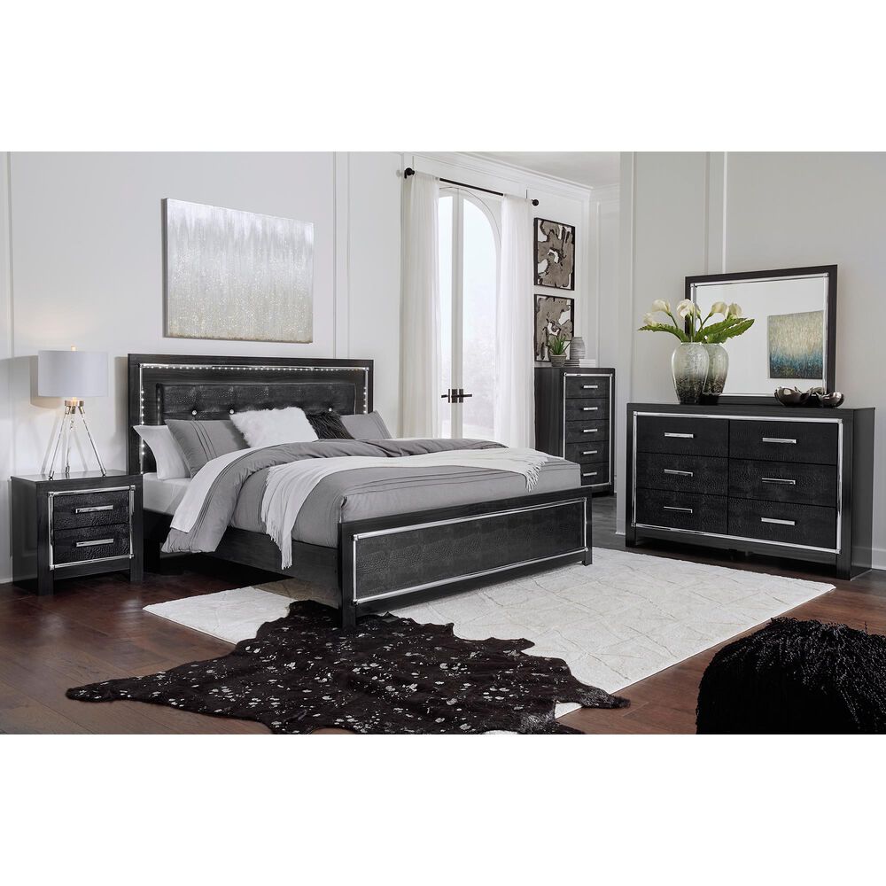 Ashley Kaydell King Panel Bed in Dark Gray, , large
