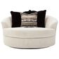 Ashley Cambri Oversized Round Swivel Chair in Snow, , large