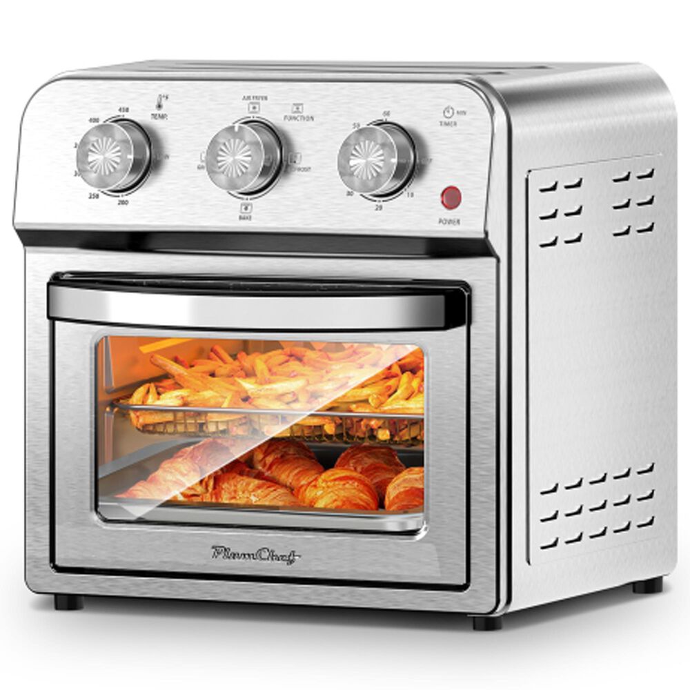 HOMLUX 13 Qt Air Fryer Toaster Oven in Silver, , large