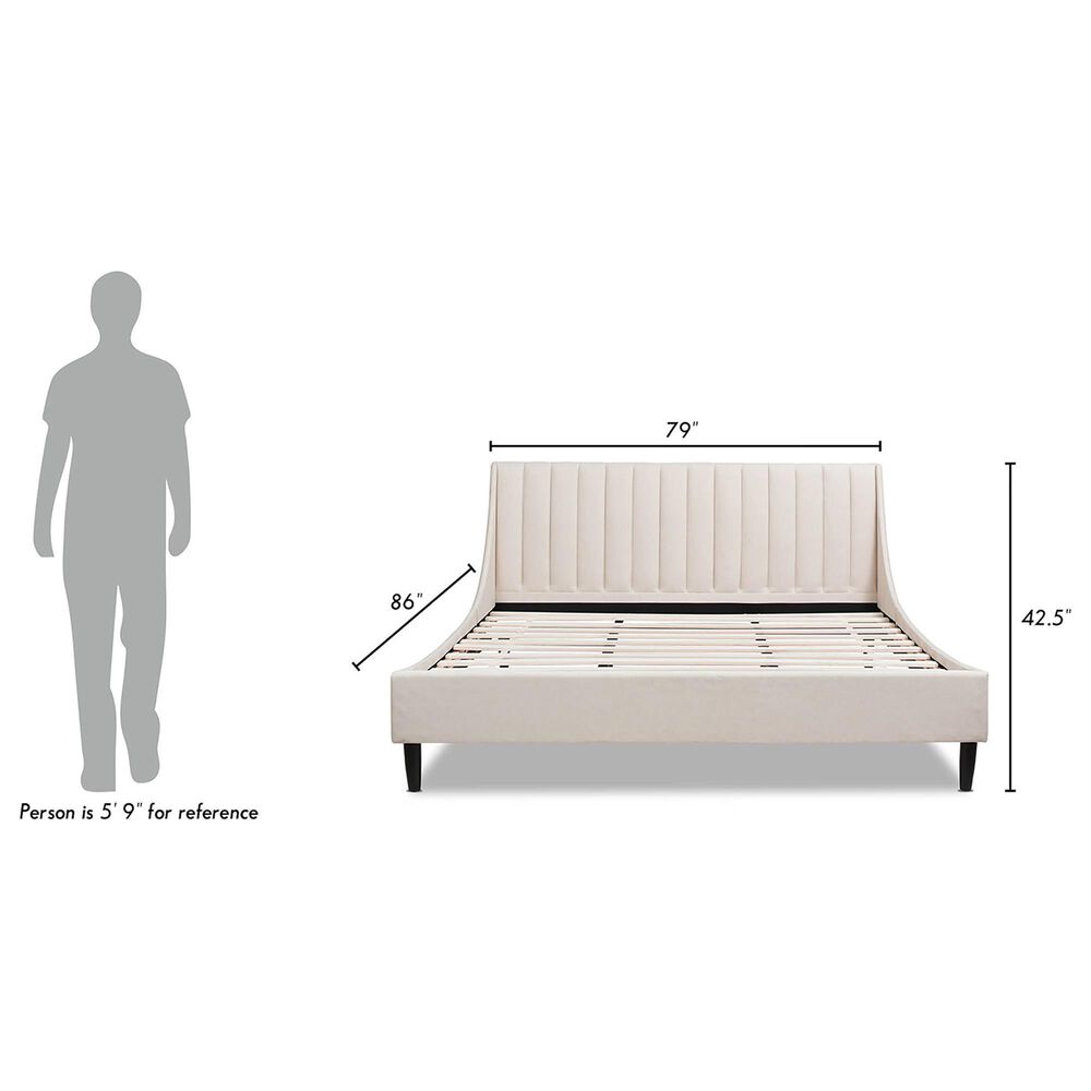Jennifer Taylor Home Aspen King Platform Bed in Light Beige, , large