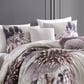BEBEJAN Dahlia 5-Piece Reversible King Comforter Set in Purple, , large