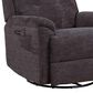 Flexsteel Sophisticated Power Swivel Gliding Recliner with Power Headrest and Lumbar in Steel, , large