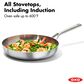 Green Pan Mira 12" Open Frypan Uncoated in Stainless Steel, , large