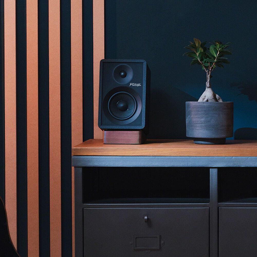 Klipsch Flexus 4&quot; Powered Monitors Bookshelf Speakers Pair in Black, , large