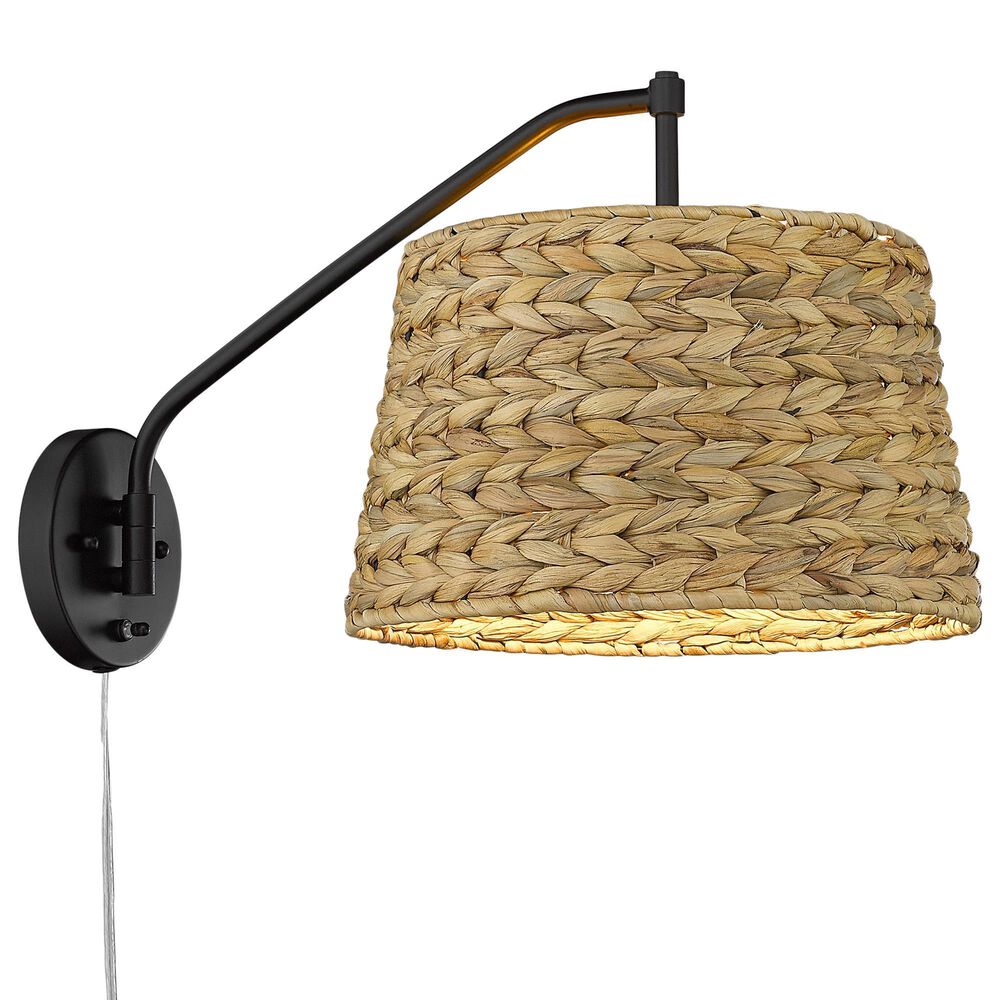 Golden Lighting Ryleigh 1-Light Articulating Wall Sconce in Matte Black, , large