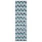 Safavieh Montauk Geometric 2"3" x 6" Turquoise and Multicolor Runner, , large