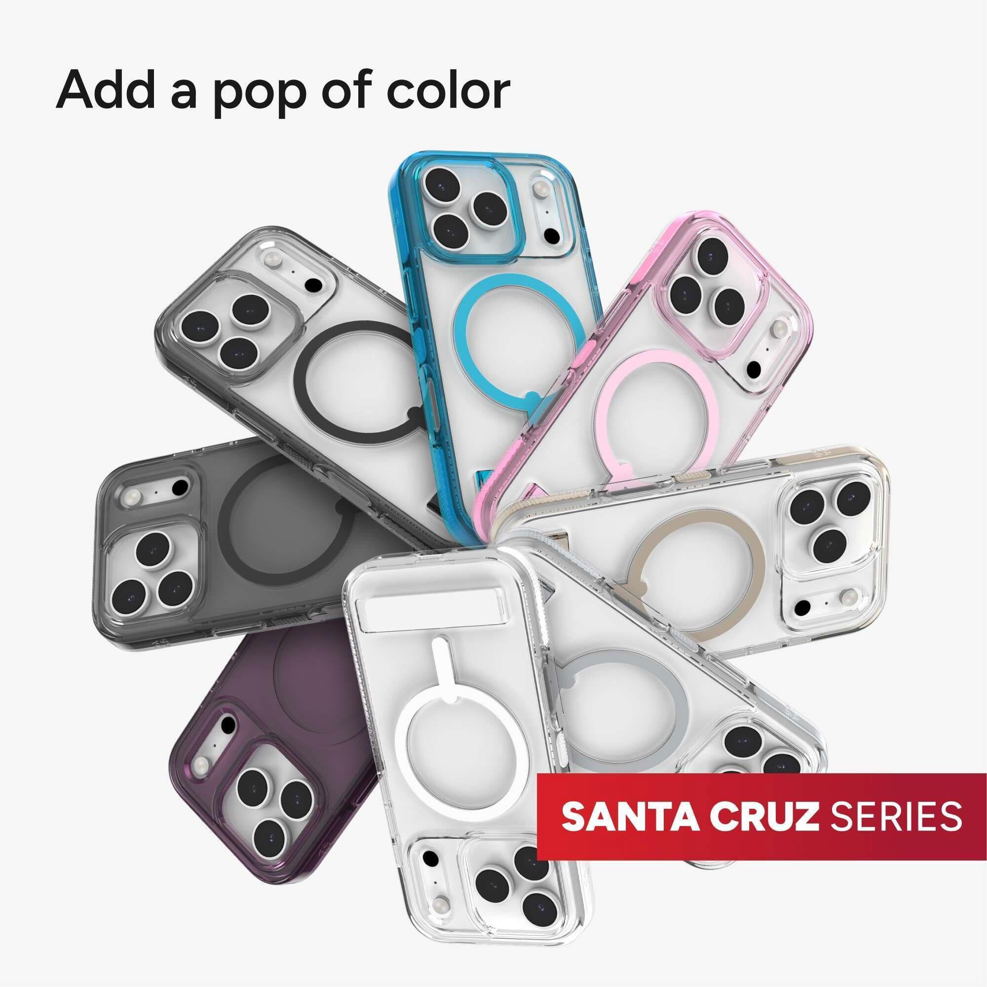 Zagg Santa Cruz Snap for MagSafe Clear Phone Case with Stand For