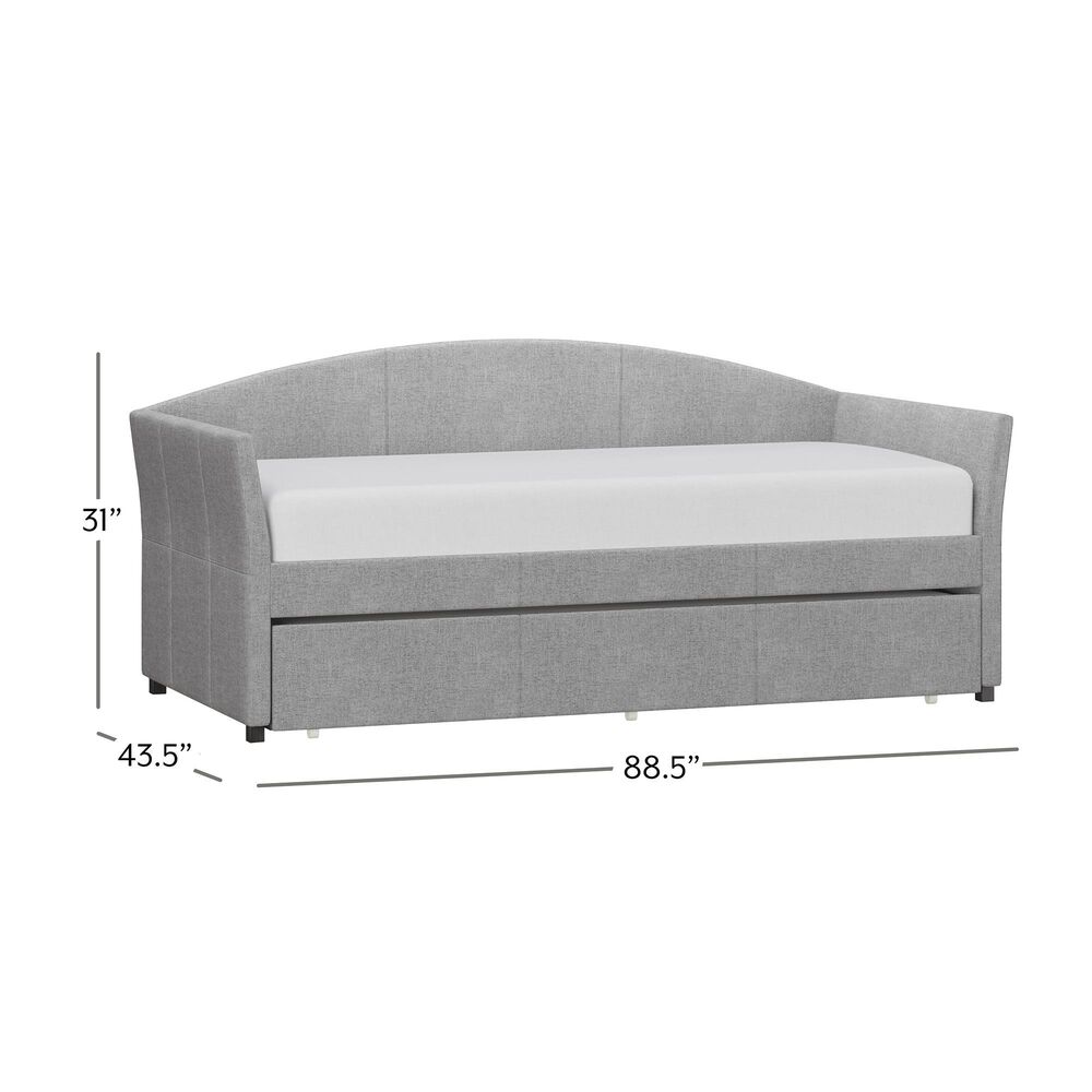The Monday Company Westchester Upholstered Daybed with Trundle in Smoke Gray, , large