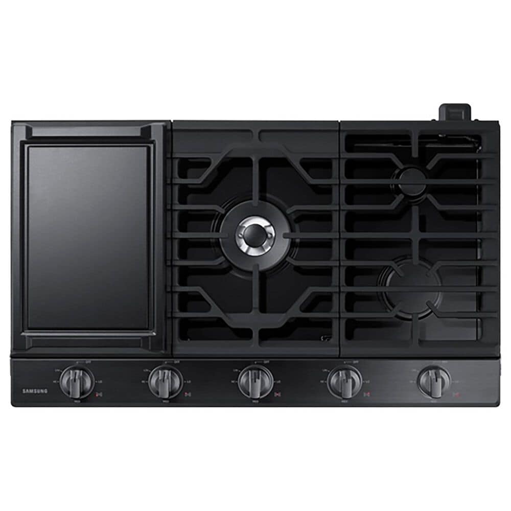 Samsung 2-Piece Kitchen Package with Stainless Steel 30&quot; Single Wall Oven and Black Stainless Steel 36&quot; Gas Cooktop, , large