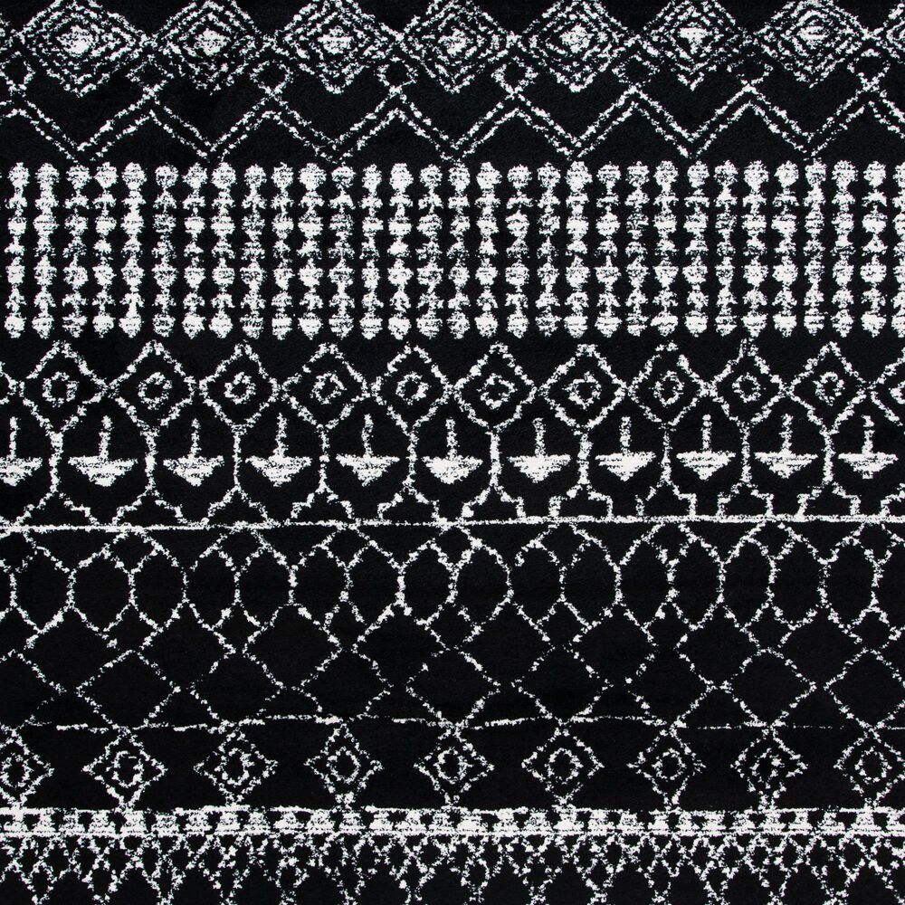 Safavieh Tulum Transitional 6&#39; x 9&#39; Black and Ivory Area Rug, , large