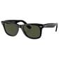 Rayban Glasses Original Wayfarer Classic Sunglasses with G-15 Green Lenses in Polished Black, , large