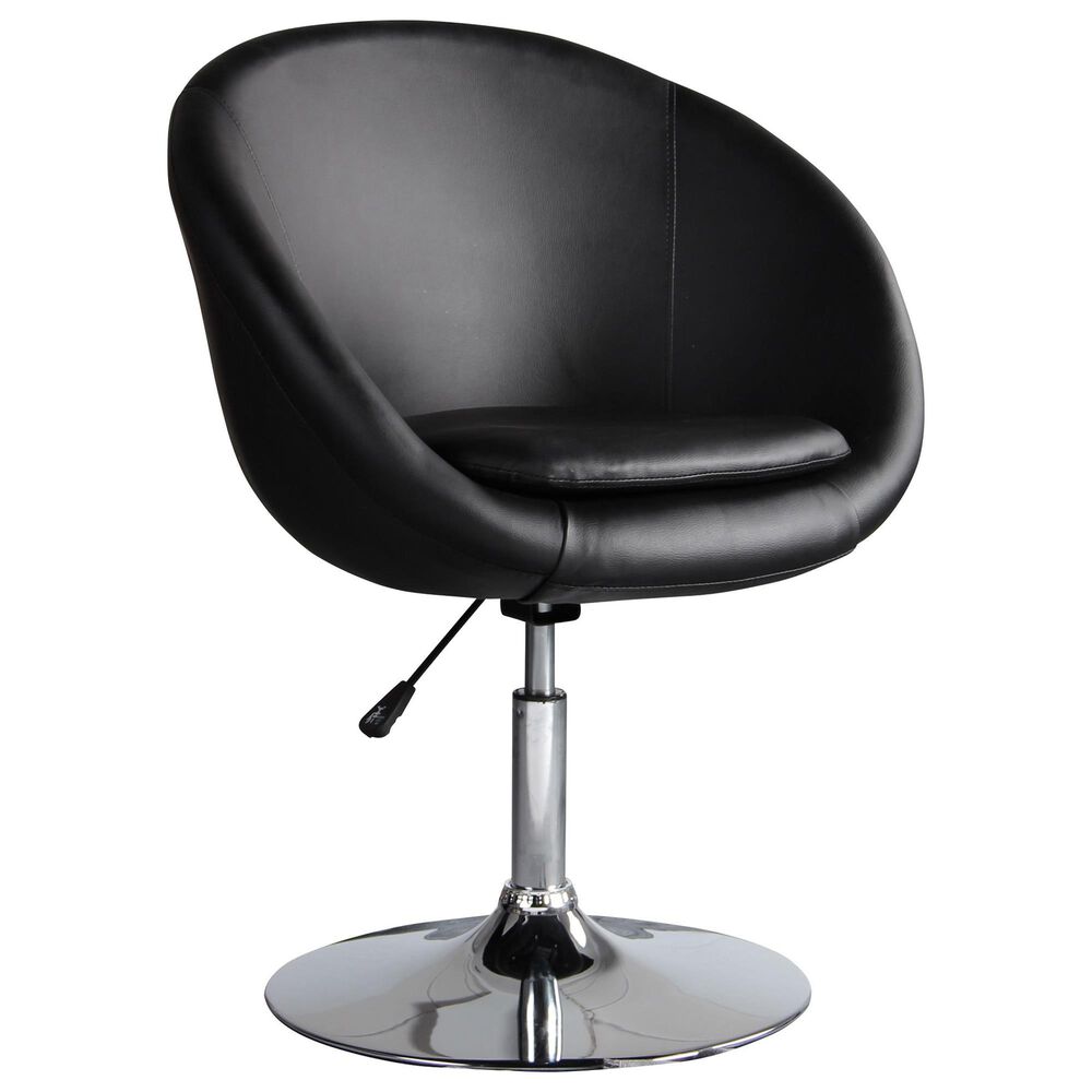 Dayton Hopper Adjustable Swivel Chair in Black, , large