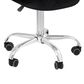 Impressions Vanity Heart Swivel Vanity Chair with Black Cushion in Matte Silver, , large