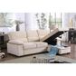 HOMLUX 97.5"W Velvet Sleeper Sectional Sofa with Reversible Storage Chaise, in Beige, , large