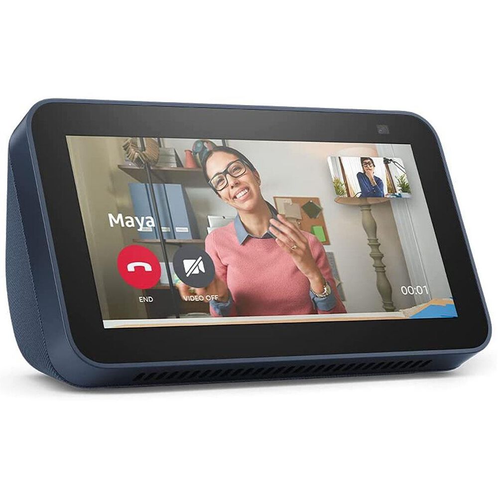 Amazon Echo Show 5 Smart Display with Alexa and 2 MP Camera in Deep Sea Blue (2nd Generation), , large