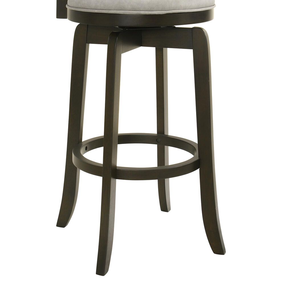 Armen Living Elle Swivel Barstool in Dark Roast, , large