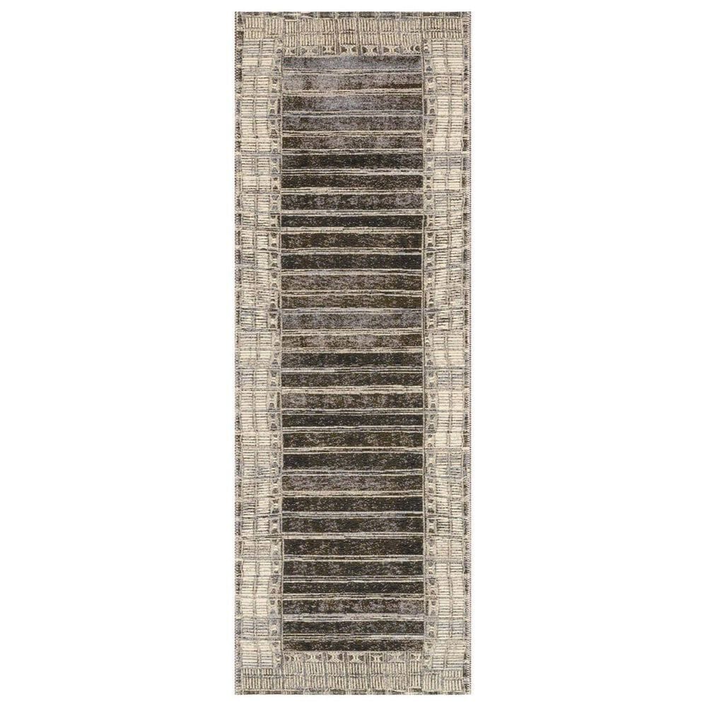 Loloi Mika 2"5" x 7"8" Charcoal and Ivory Runner, , large