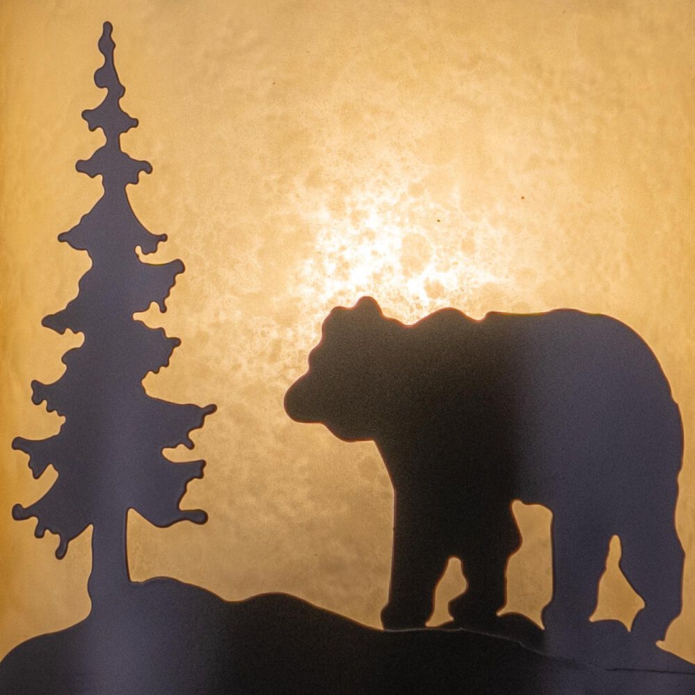 Vaxcel Bozeman 1-Light Bear Wall Sconce in Burnished Bronze, , large