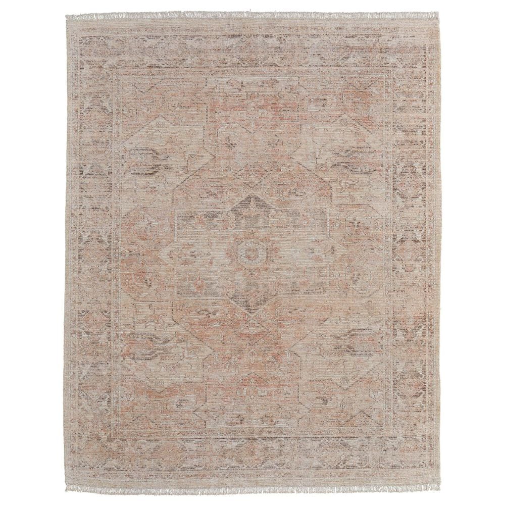 Feizy Caldwell 9" x 12" Orange and Ivory Area Rug, , large