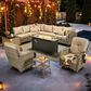 HOMLUX 11-Piece Outdoor Modular Sofa Conversation Set in Beige, , large