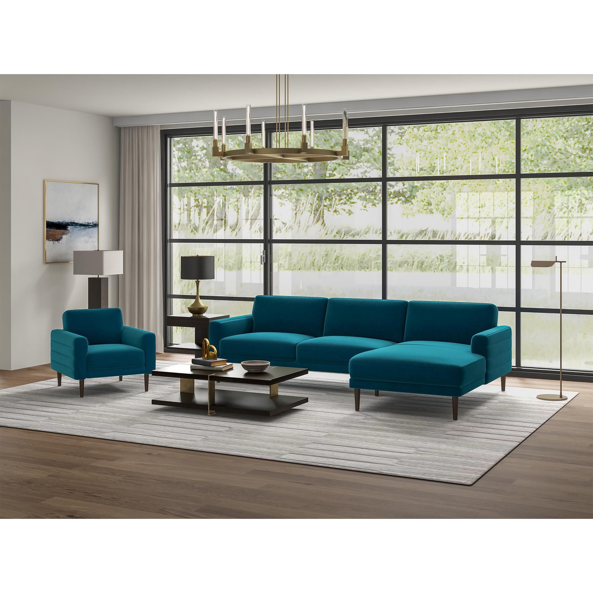 Teal clearance sofa chaise