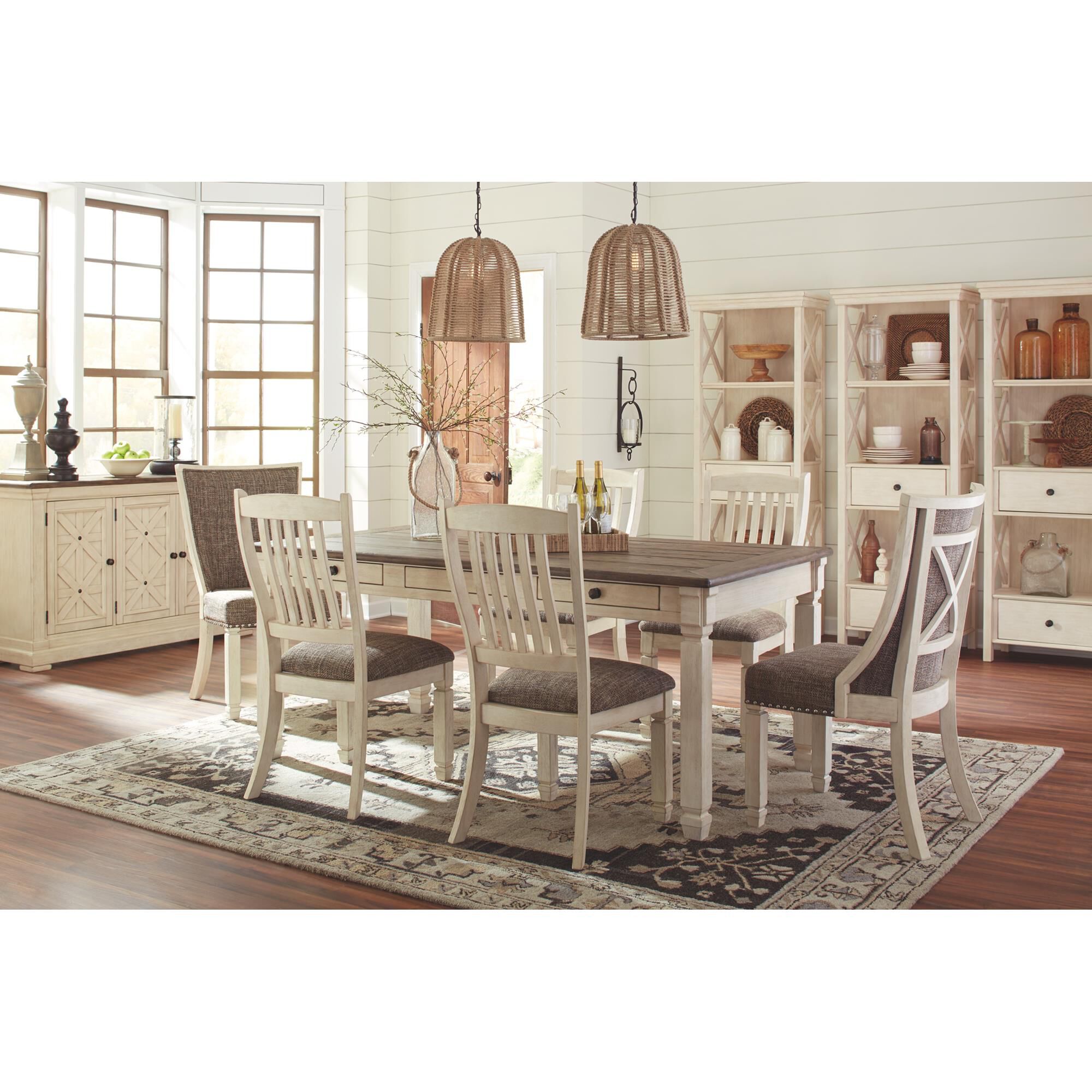 Signature Design by Ashley Bolanburg Side Chair in Antique White