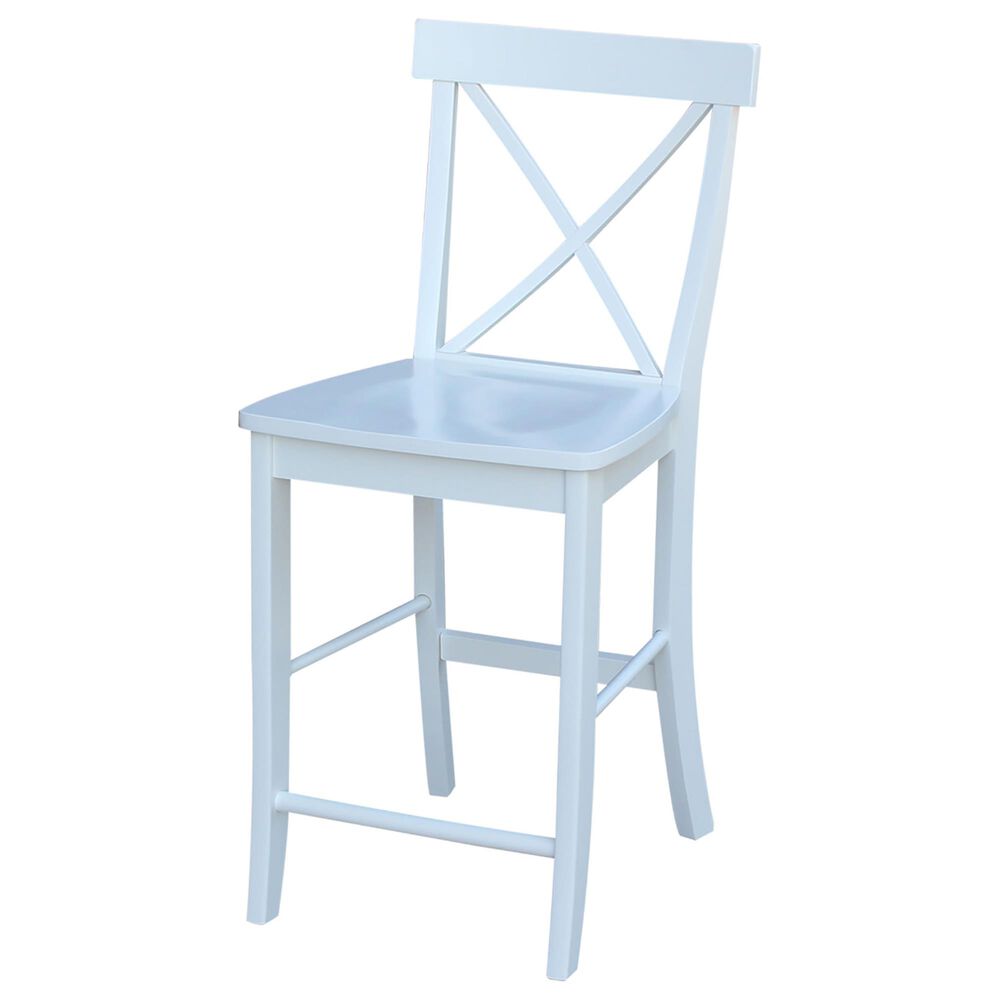 International Concepts 24" Counter Stool in White, , large