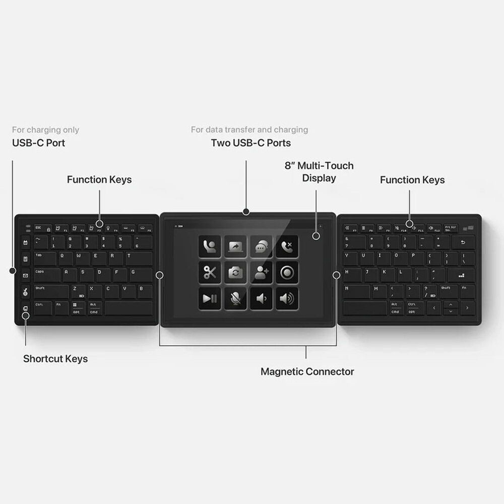 Mobile Pixels Tetra Keyboard in Black, , large