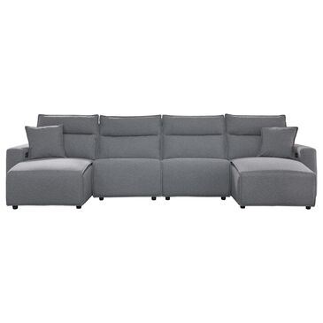 Ashley ModMax II 4-Piece Power Reclining Symmetrical Sectional in Salt and Pepper, , large