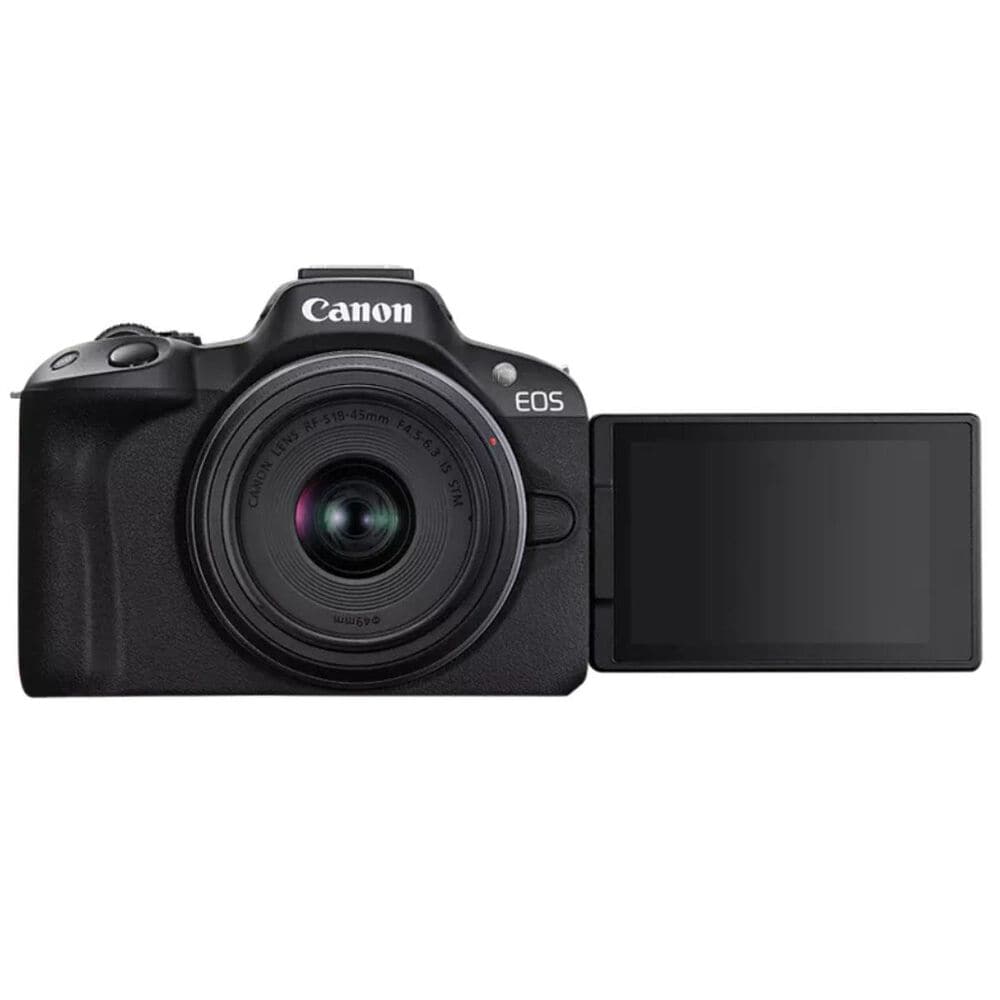 Canon EOS R50 RF-S18-45mm F4.5-6.3 IS STM &amp; RF-S55-210mm F5-7.1 IS STM Lens Kit &#40;Black&#41; Mirrorless Camera, , large